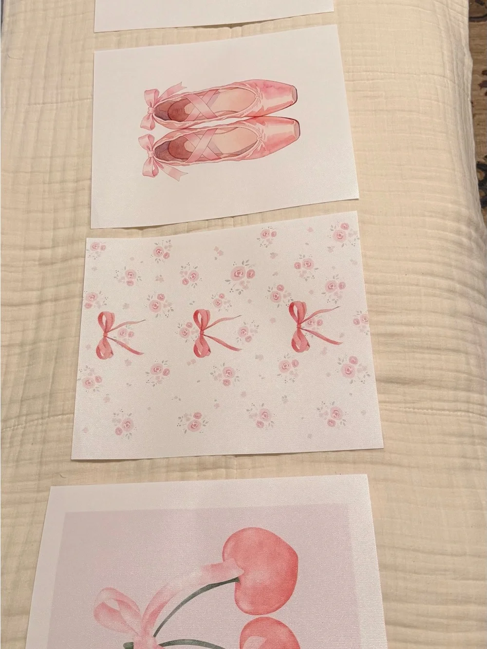 Kids Ballet Flats - Pink 8x10 wall decor prints.